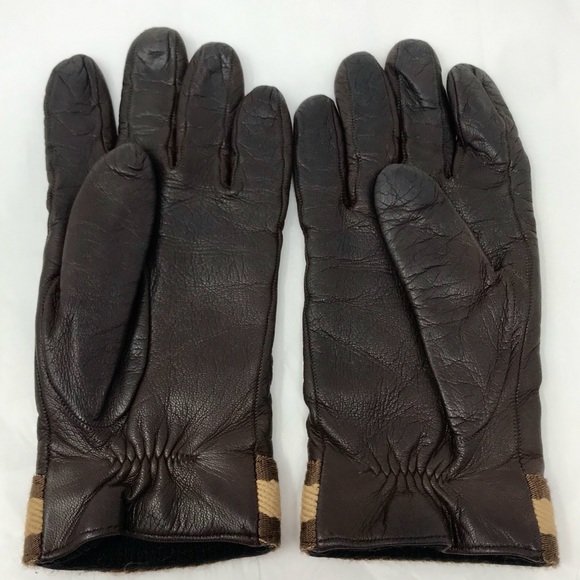 Gucci Leather and Wool Warm Winter Gloves - Picture 4 of 9